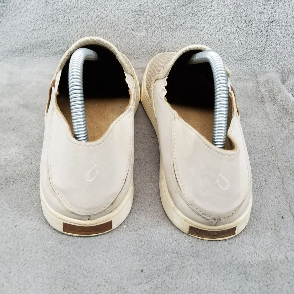 OluKai Shoes Womens 10 Tan Mesh Pehuea Slip On Sneakers *Read*